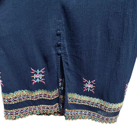 KAS NEW YORK Osian Hand Embroidered Cotton Gauze Jumpsuit S - Picture 9 of 16